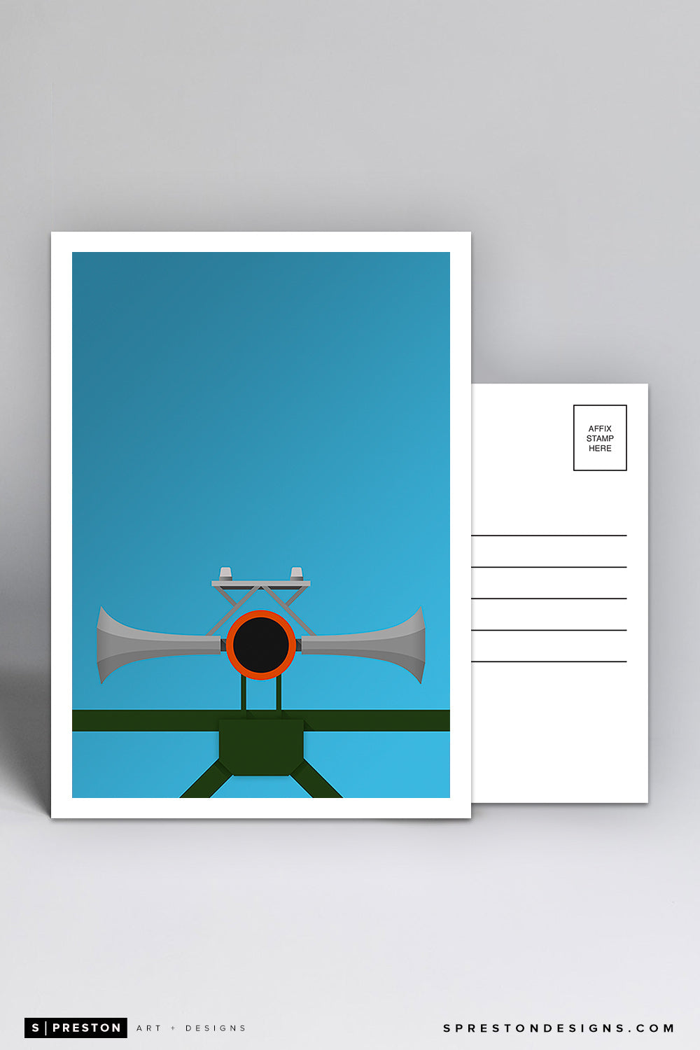 Minimalist Oracle Park Postcard San Francisco Giants - S. Preston