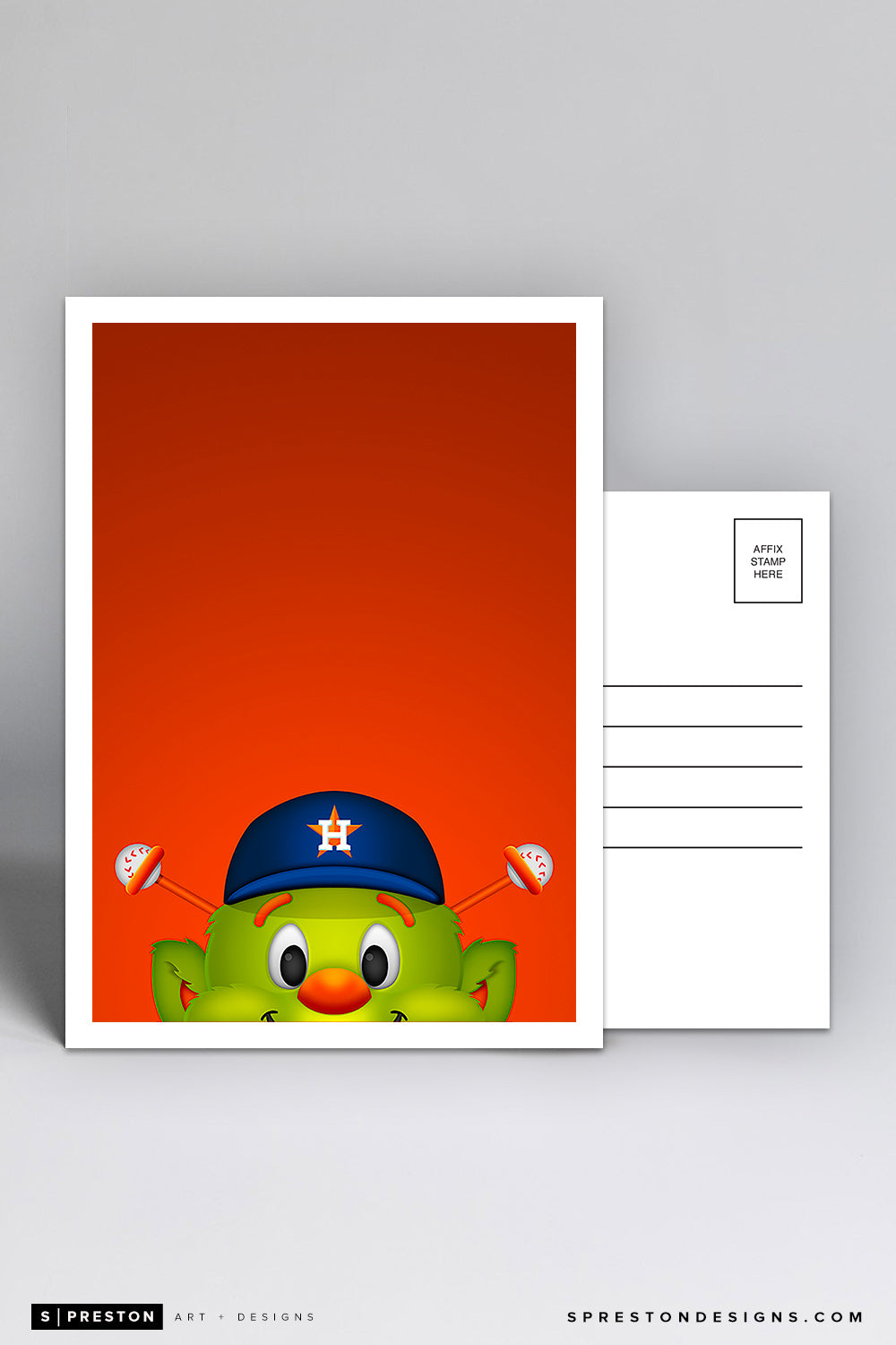 Minimalist Orbit Postcard Houston Astros Mascot