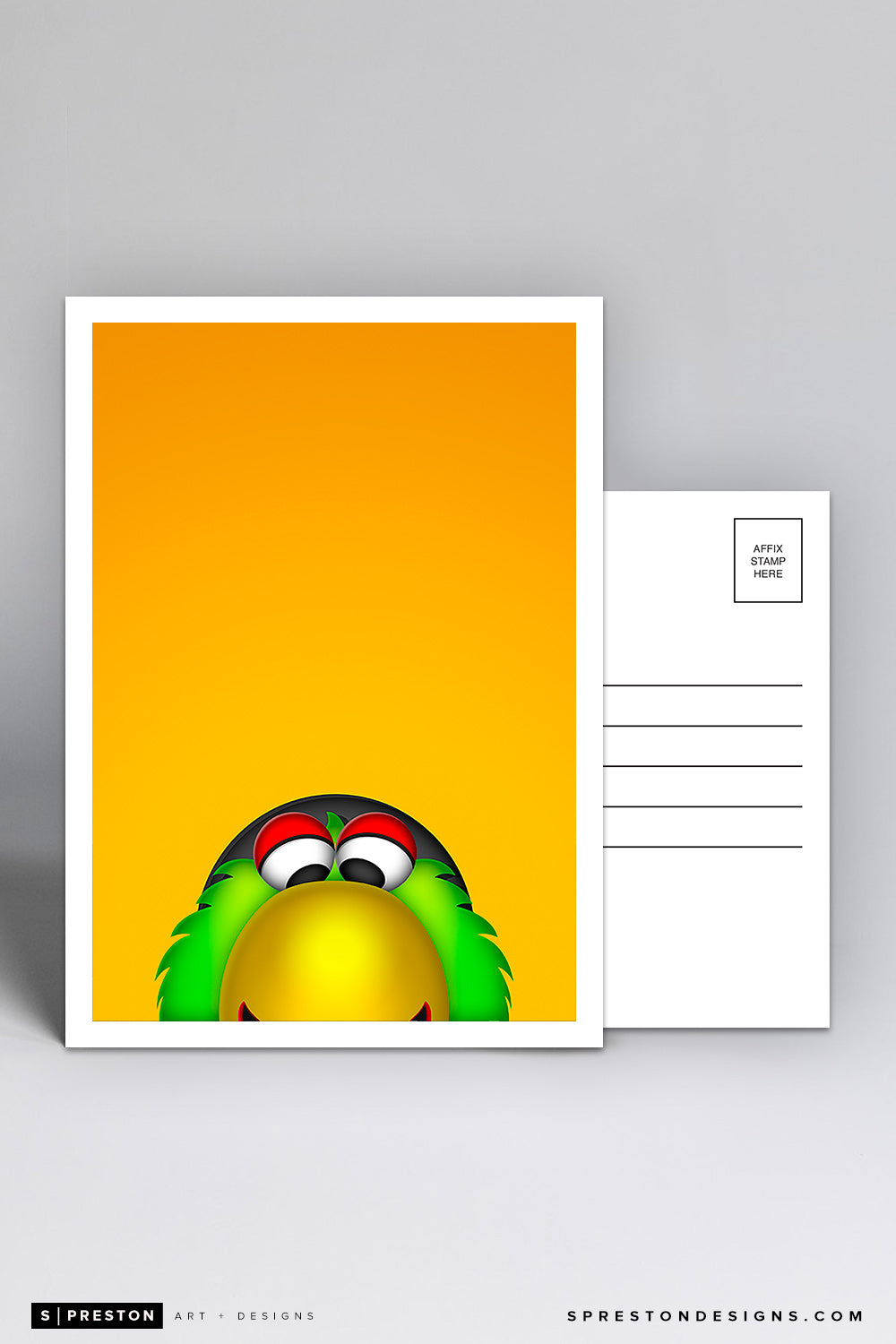 Minimalist Pirate Parrot Postcard Pittsburgh Pirates Mascot