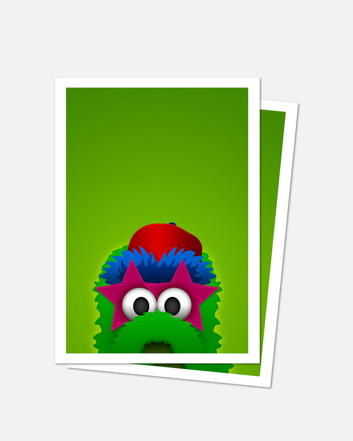 Minimalist Phillie Phanatic Postcard