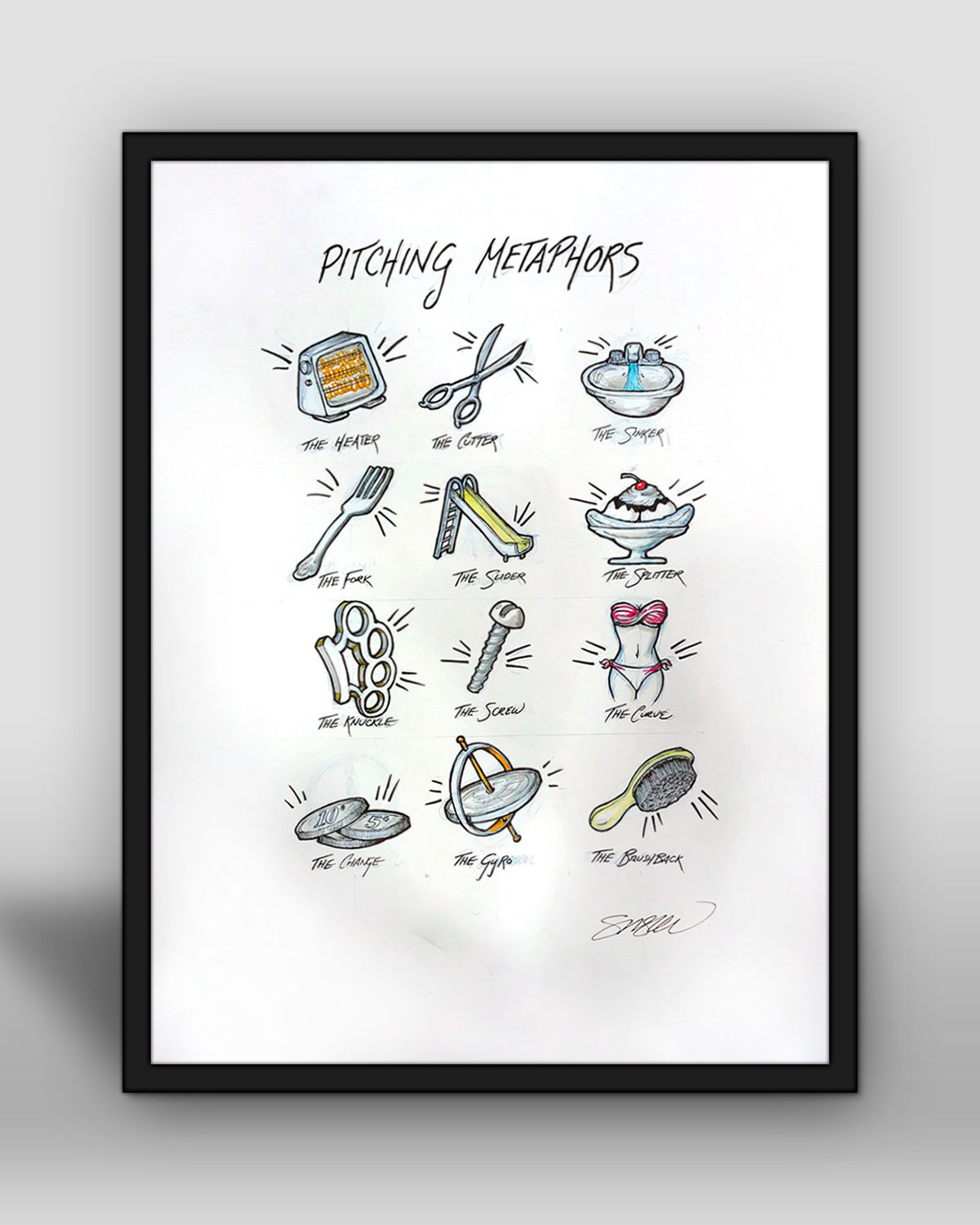 Pitching Metaphors Sketch - Original Sketch