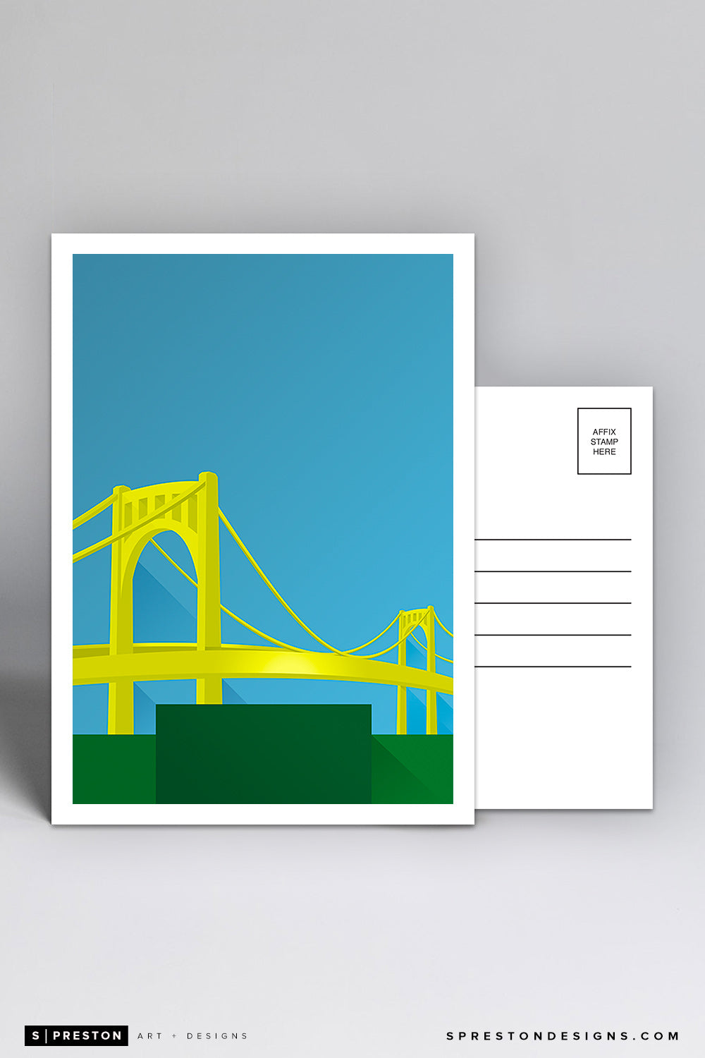 Minimalist PNC Park Postcard Pittsburgh Pirates - S. Preston
