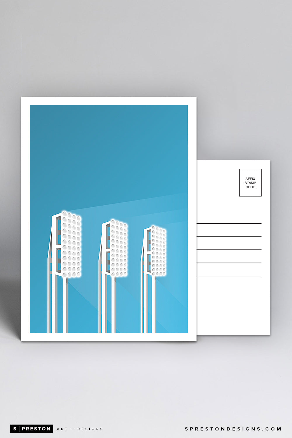Minimalist Progressive Field Postcard Cleveland Indians - S. Preston