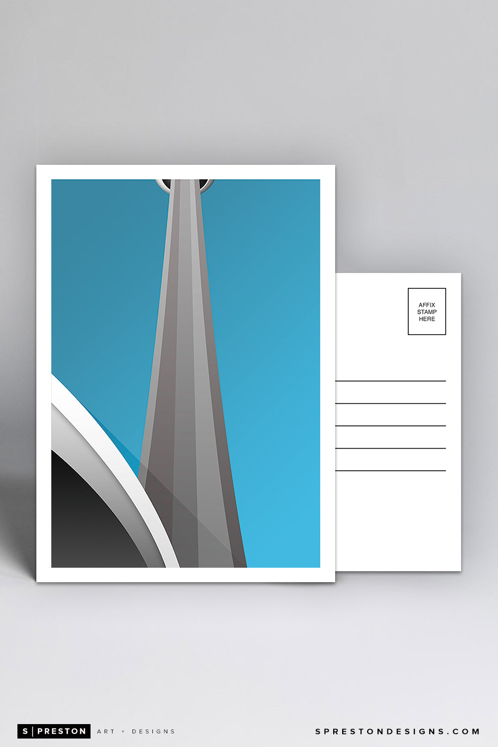Minimalist Rogers Centre Postcard Toronto Blue Jays - S. Preston
