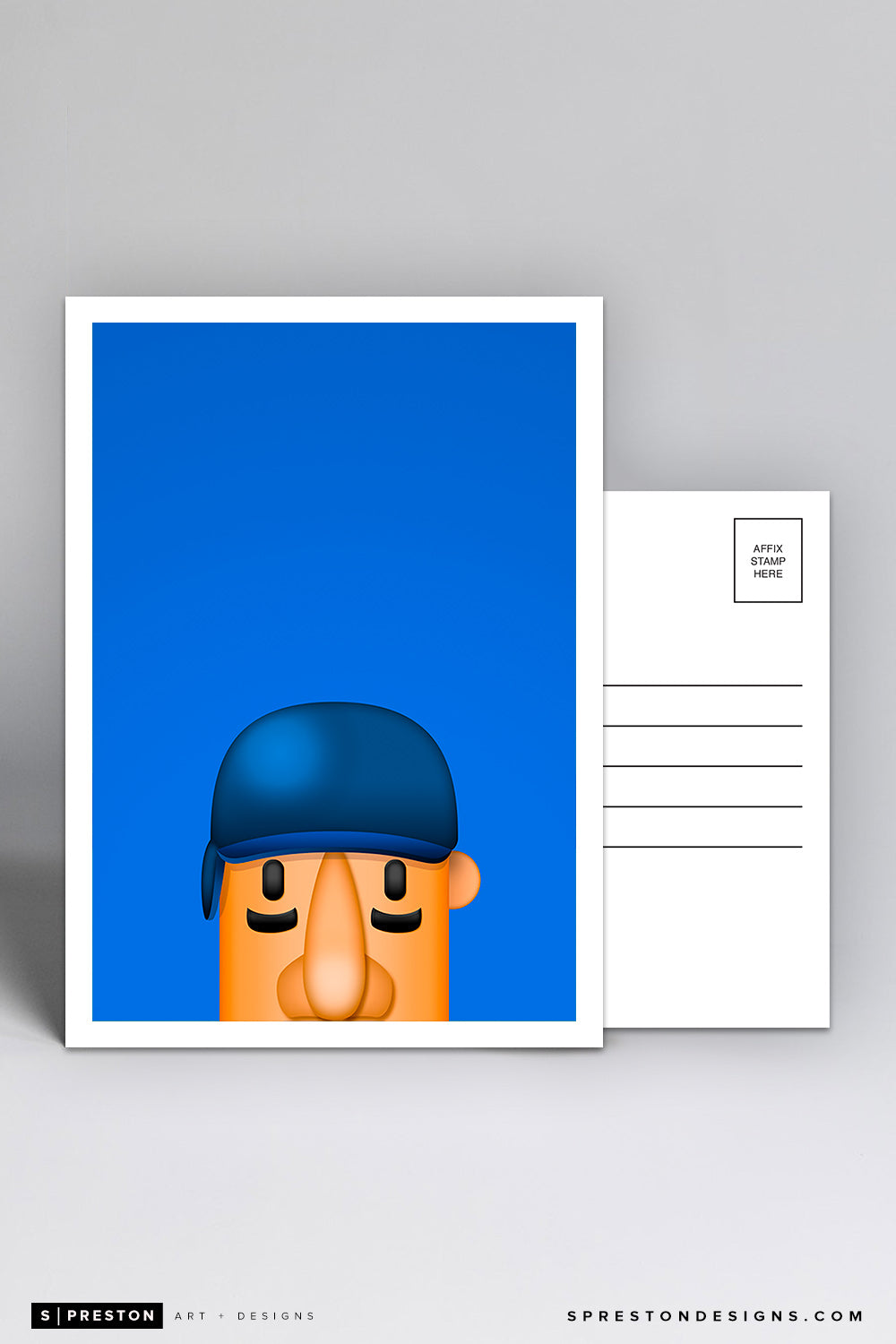 Minimalist Racing Sausage Hot Dog Postcard Milwaukee Brewers Mascot