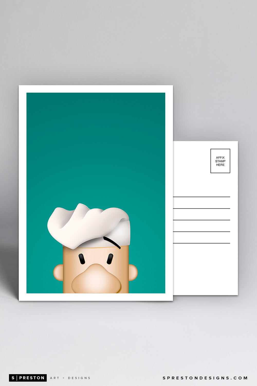 Minimalist Racing Sausage Italian Postcard Milwaukee Brewers Mascot
