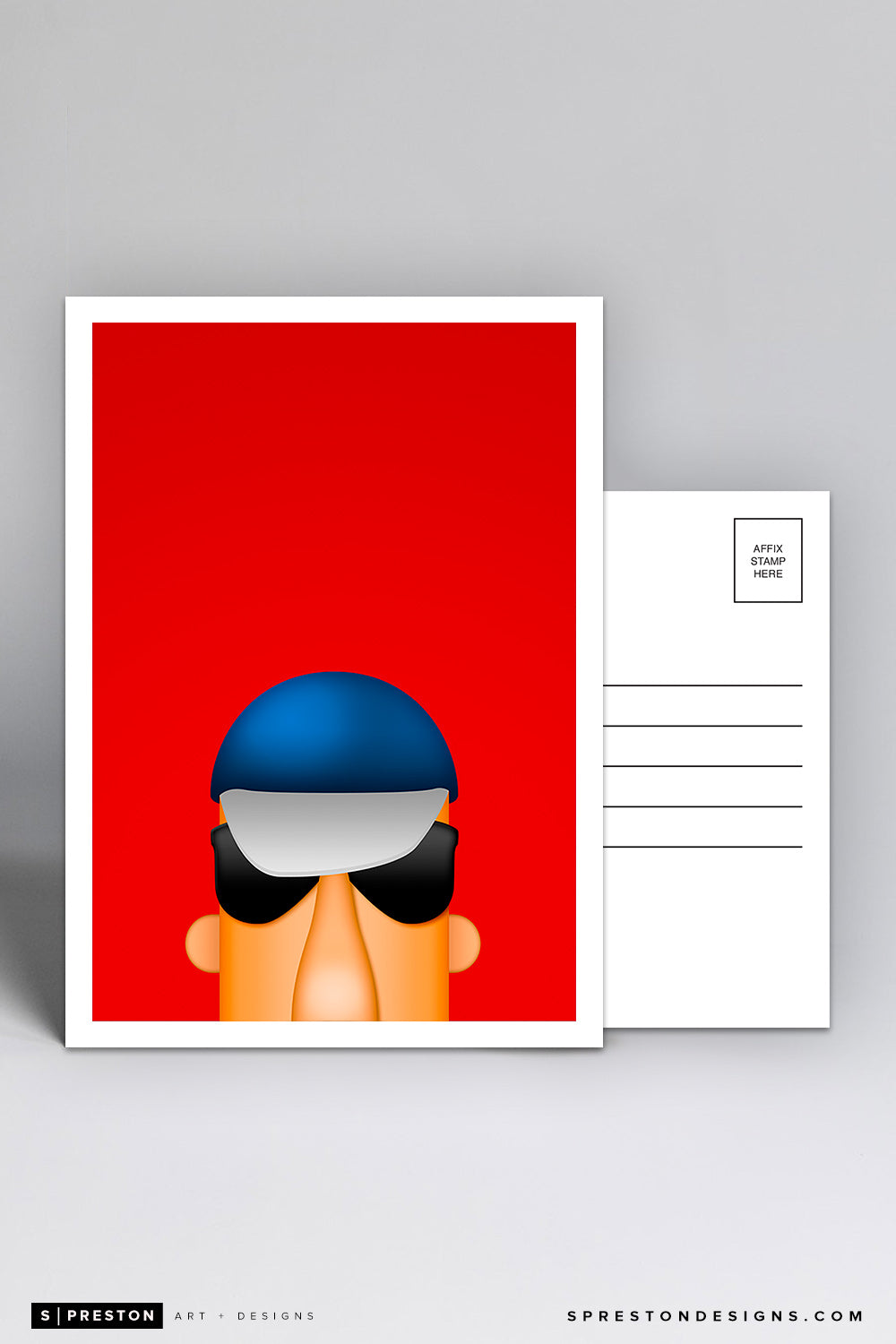 Minimalist Racing Sausage Polish Postcard Milwaukee Brewers Mascot