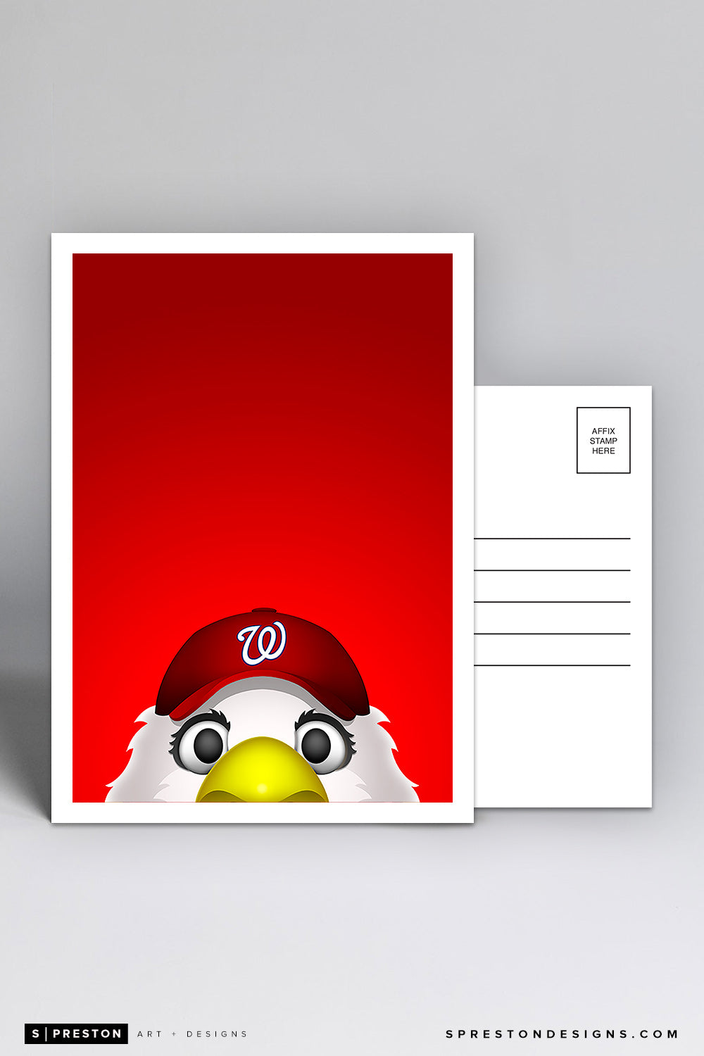 Minimalist Screech Postcard Washington Nationals Mascot