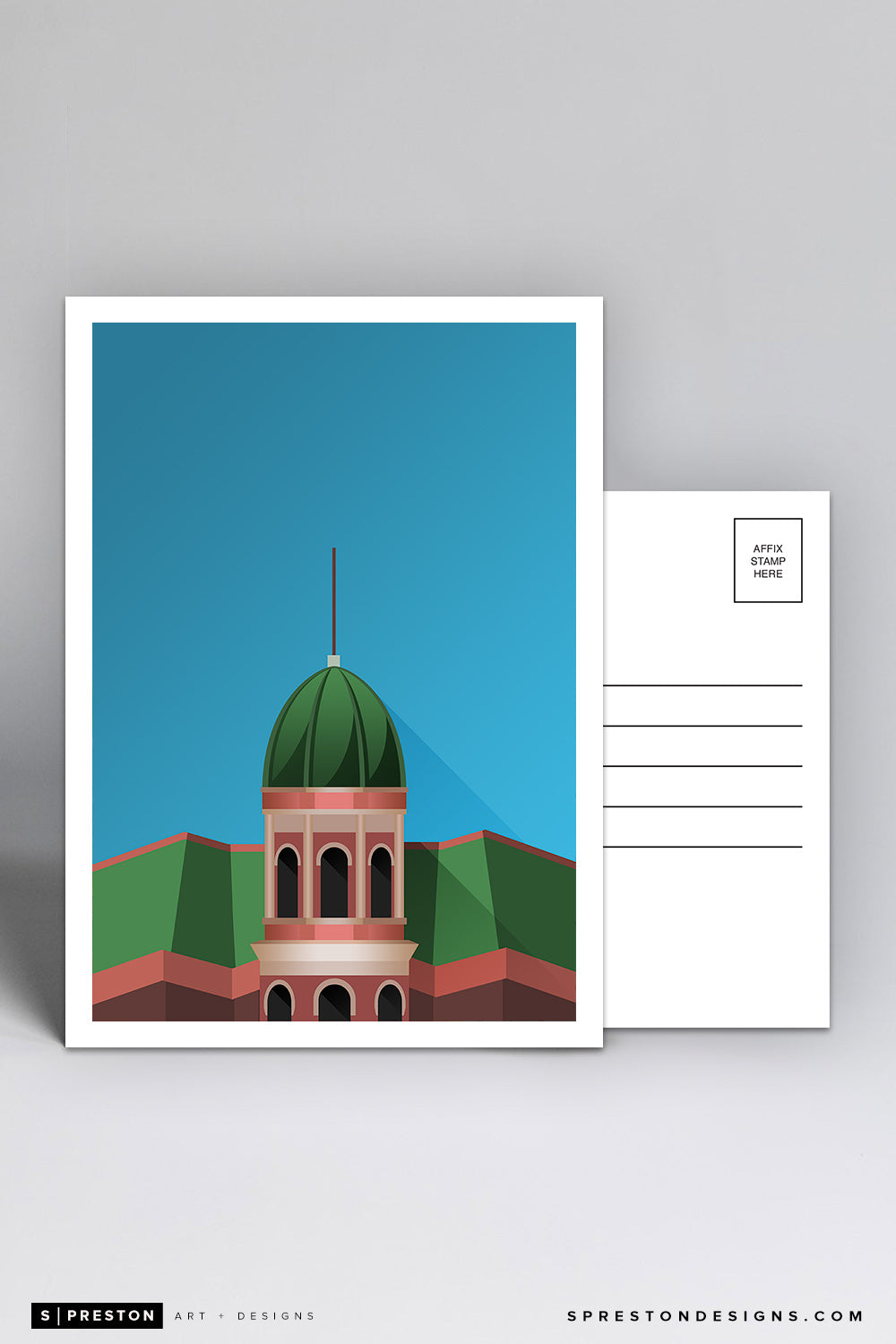 Minimalist Shibe Park Postcard Philadelphia Phillies - S. Preston