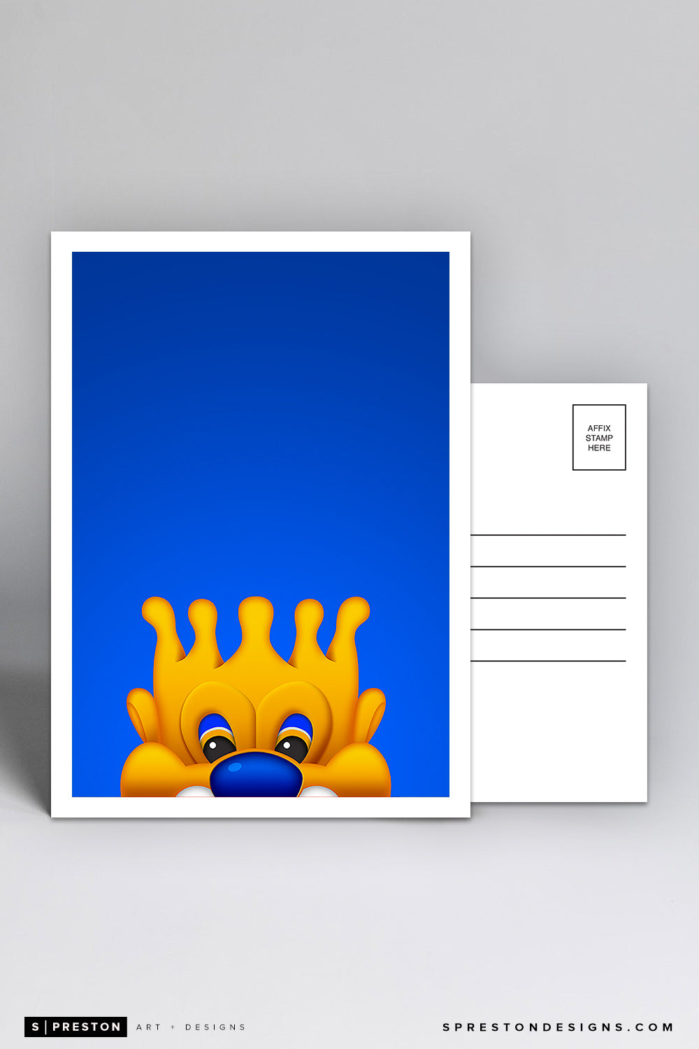 Minimalist Sluggerrr Postcard Kansas City Royals Mascot