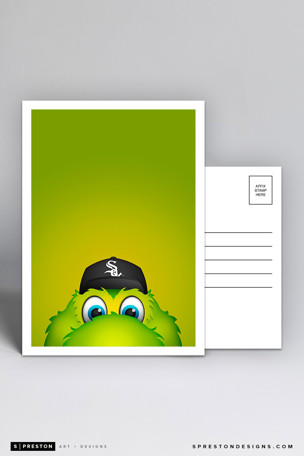 Minimalist Southpaw Postcard Chicago White Sox Mascot