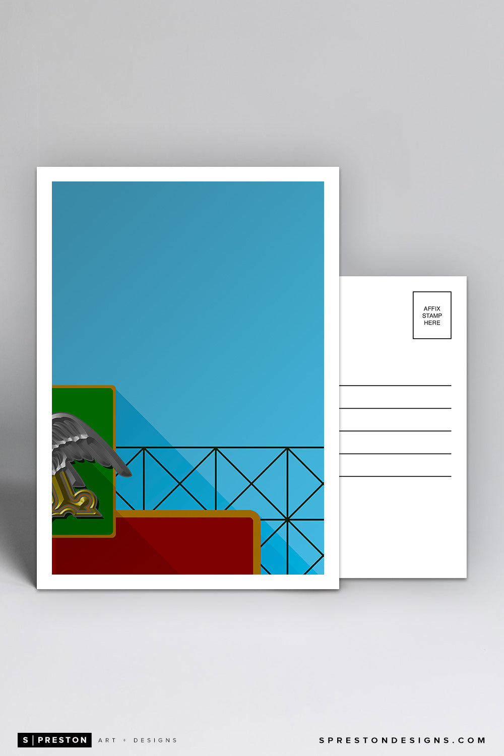 Minimalist Sportsman's Park Postcard St. Louis Cardinals - S. Preston