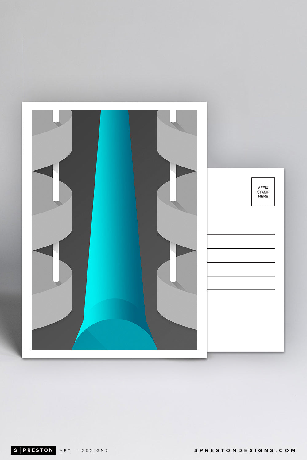 Minimalist Pro Player Stadium Postcard Miami Marlins - S. Preston