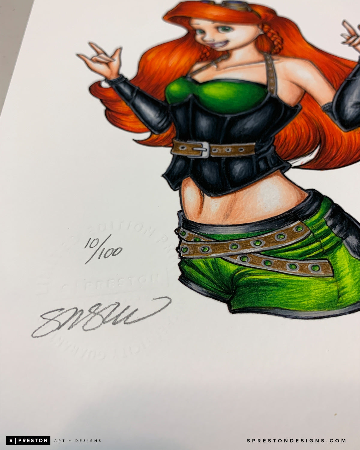 Lasskicker Sketch Fine Art Print - Becky Lynch Signed