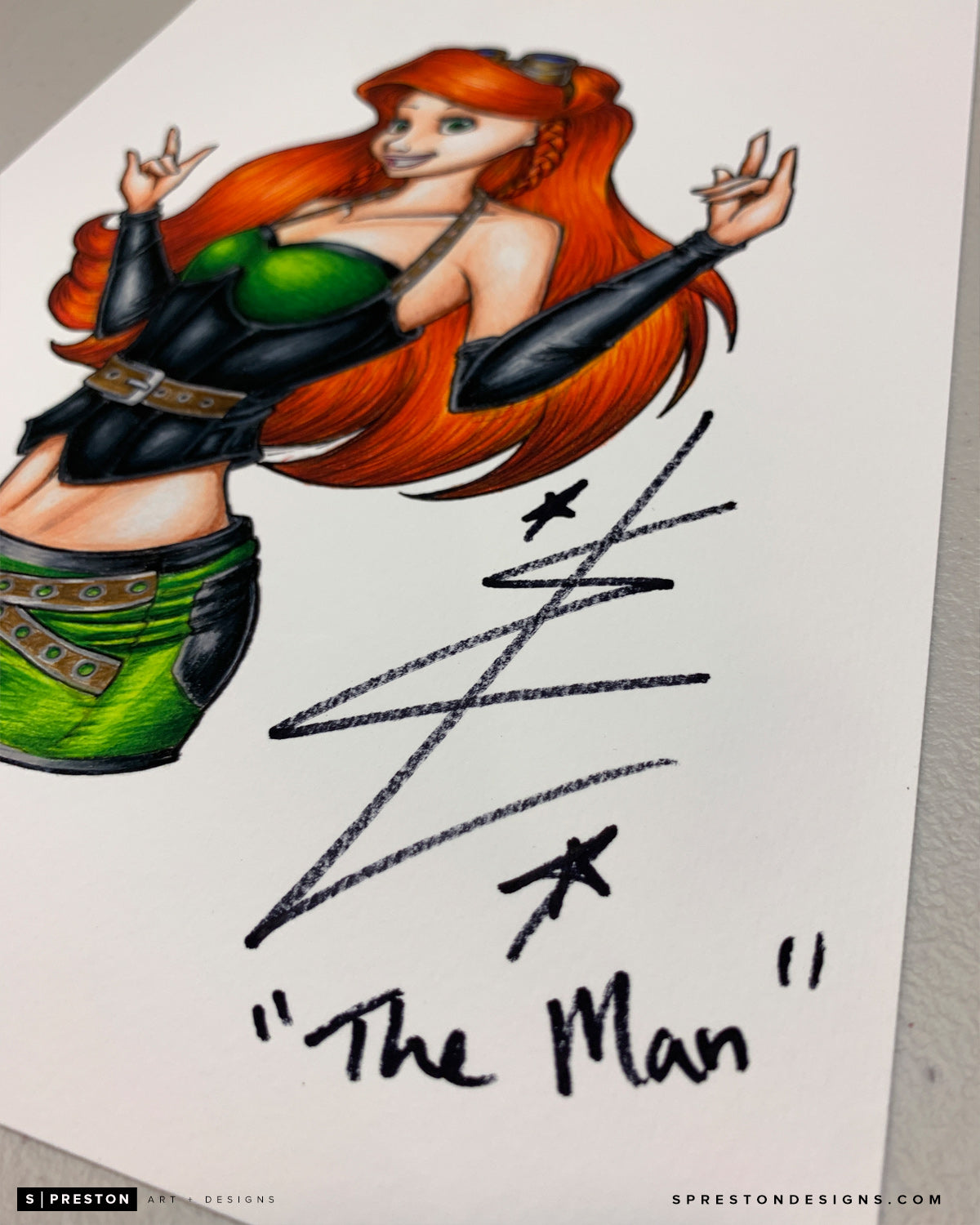 Lasskicker Sketch Fine Art Print - Becky Lynch Signed